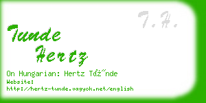 tunde hertz business card